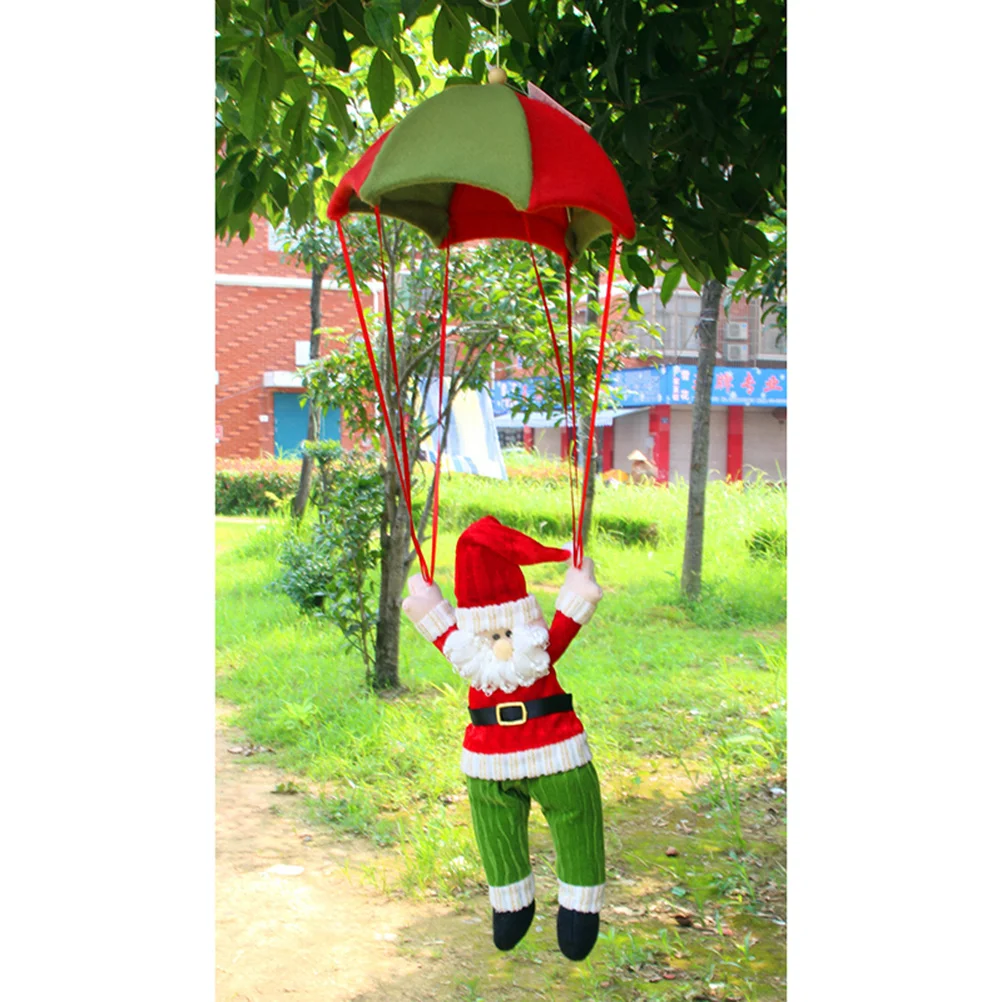 زخرفة عيد الميلاد شجرة عيد الميلاد معلقة سانتا كلوز المظلة الديكور الأحمر الأخضر هدية عيد الميلاد ديكور الحفلات المظلة #3