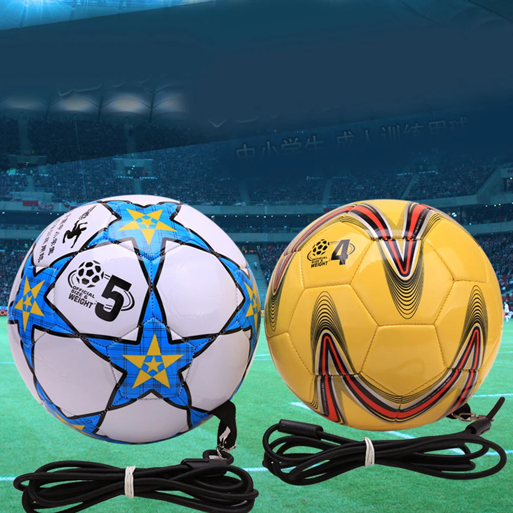 

Football Training Equipment For Kids Pvc Durable Soccer Ball With String Carry Handle Practice Tool For Child Student Use