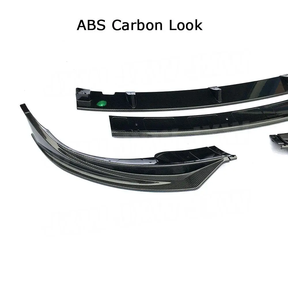 Carbon Fiber ABS Front Bumper Lip Chin Spoiler for Tesla Model Y 2021+ 3Pcs/Set Front bumper Car Styling