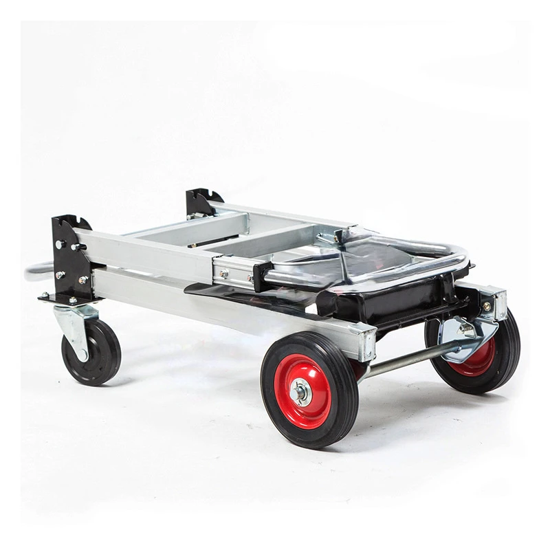 Folding Hand Truck Dolly Cart With Wheels Luggage Trolley 150KG Aluminum Alloy Flatform Dolly Shopping Express Foldable Barrow