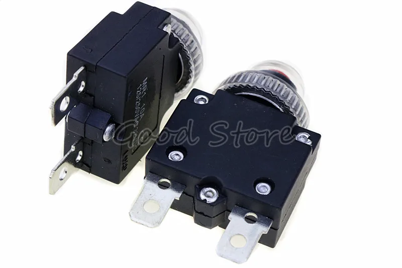 1pcs Circuit  Breaker MR1 10A  125/250VAC 32VDC Overload Protector  Switch Fuse and Waterproof cap