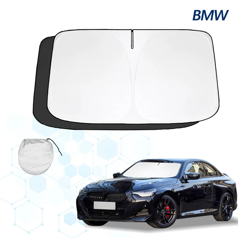 Windshield Sun Shade For BMW 2 Series 240i F22 F23 F44 F45 Sunshade Sun Visor Protector Foldable Blocks UV Rays Keep Car Cooler