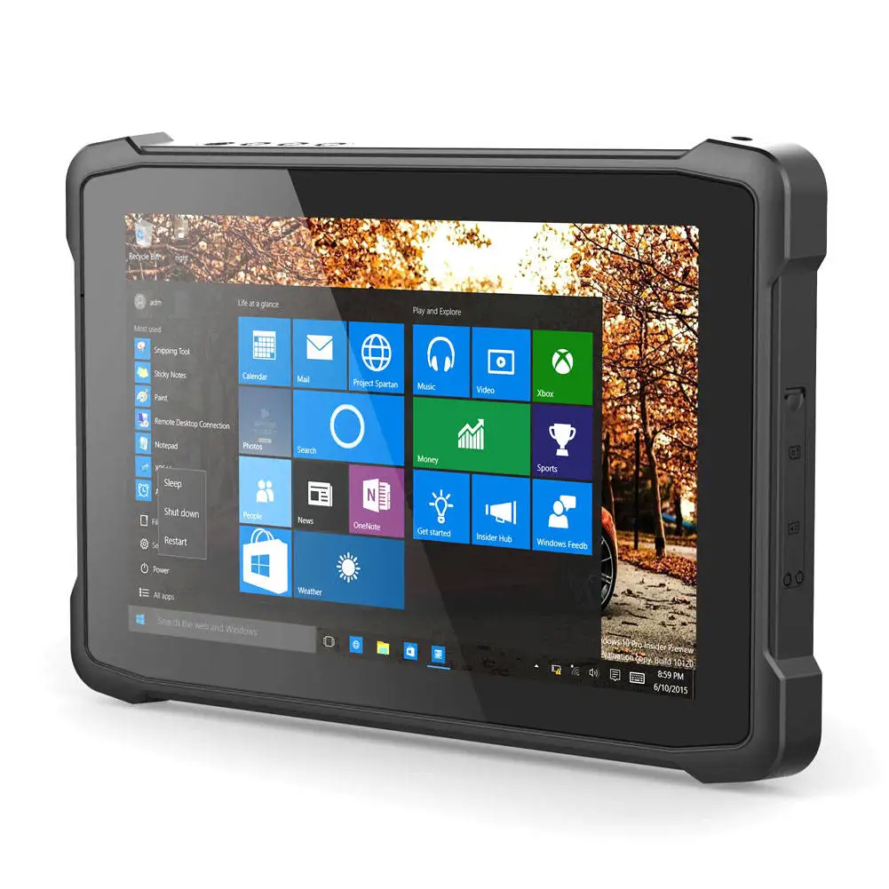 10 inch Intel Wind 10 IP65 Waterproof dustproof dual sim card slot Rugged win dows tablet with NFC