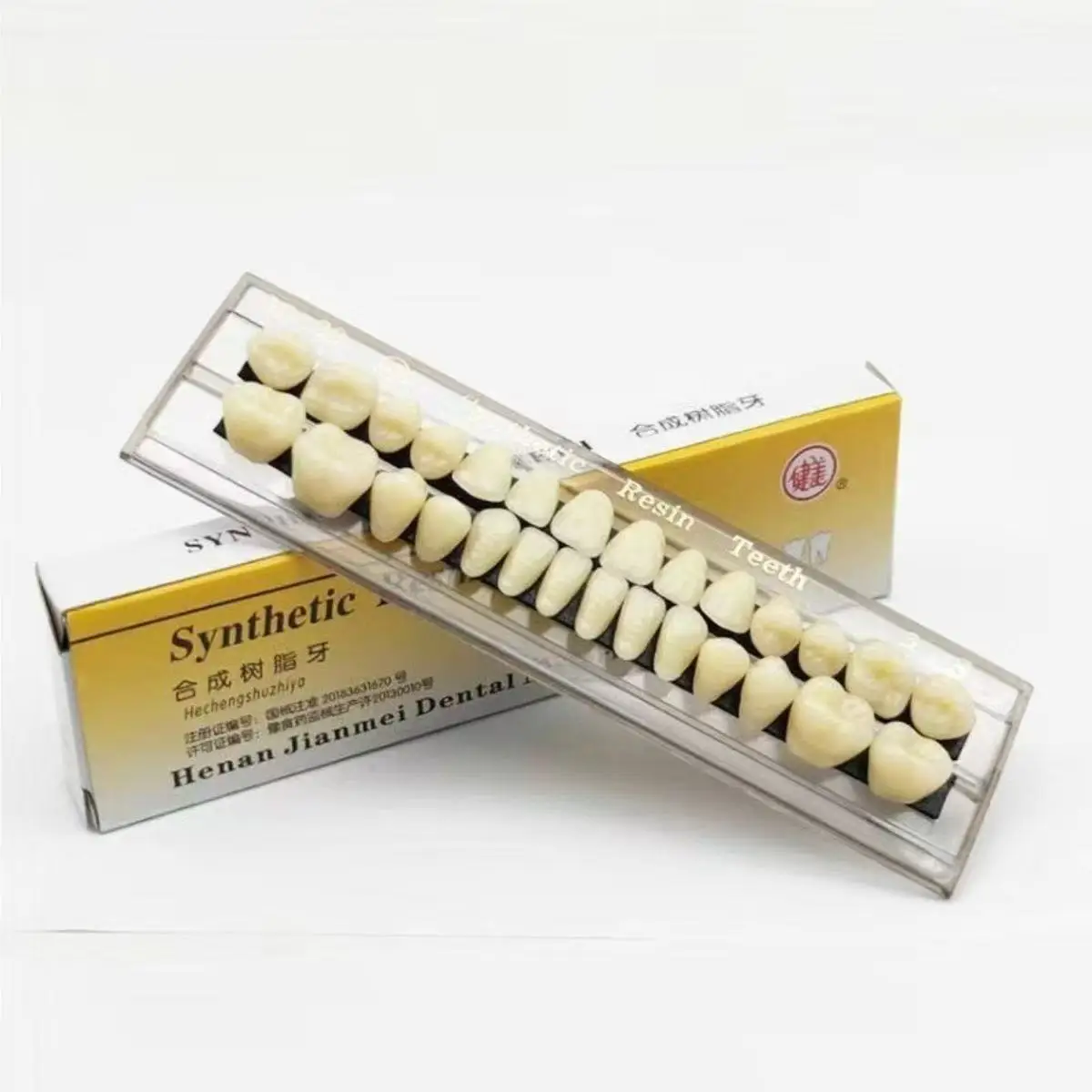 Dental materials bodybuilding synthetic resin teeth nano hardness full denture resin teeth plastisol teeth dentures A2 color