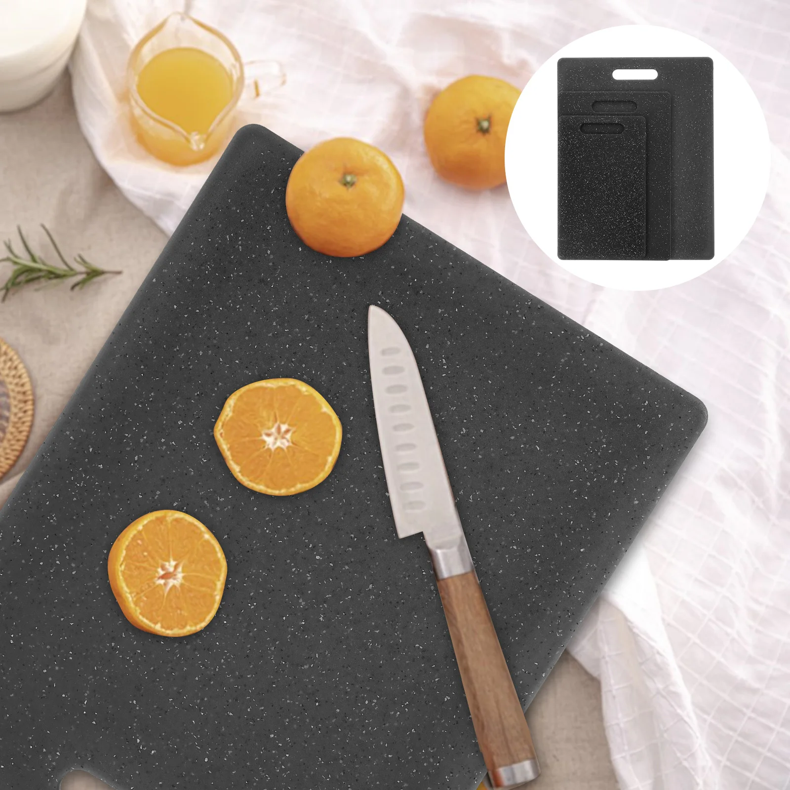 

3pcs Cutting Board Set Large Size Plastic Kitchen Vegetable Multi Functional Food Preparation Tool