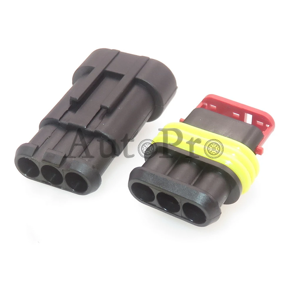 1 Set 3 Hole AC Assembly Car Wire Cable Socket 282087-1 282105-1 Automobile Electrical Connector Auto Parts