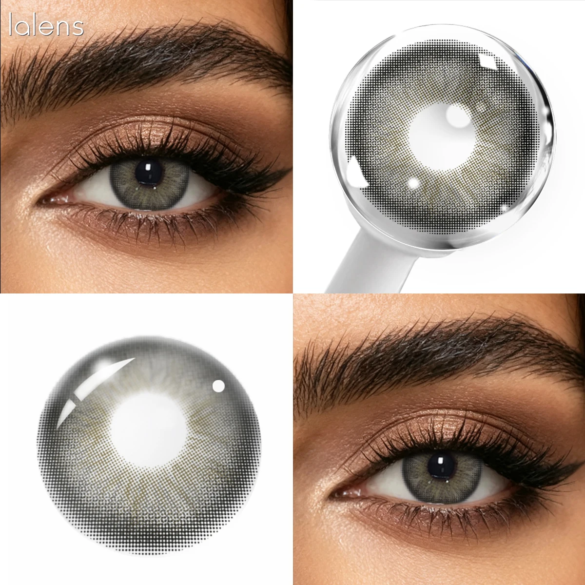 Lalens 14,5mm Farbige Kontaktlinsen für Kurzsichtigkeit Braun 6 Monate Nutzung Weiche Natürliche Augen-Schönheitsfarbkontaktlinsen für Tägliches Kosmetik-Make-up – Detail 15