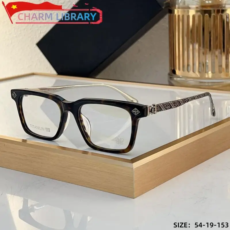 2024 Trend Men Glasses Frame Women Luxury Brand Designer Personality Dragon Pattern Titanium Square Classic Retro Myopia Glasse