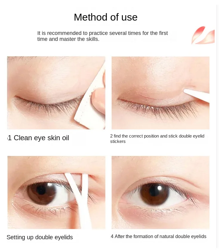 10 แผ่น Matte Eye สติกเกอร์แฟชั่นแต่งหน้าตาที่มองไม่เห็นกาวสติกเกอร์เทปตา Eye Big Eyes แต่งหน้าเครื่องมือ