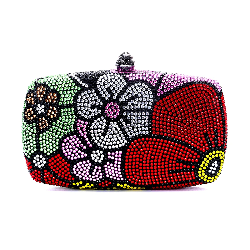 

Women's Sparkling Rhinestone Dragonfly Evening Clutch Bag Glamorous Beaded Design