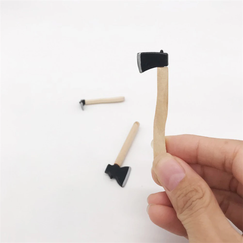 

Household Mini Dollhouse Furniture Hatchet Axe Miniature Toys Bamboo Miniatures Fake