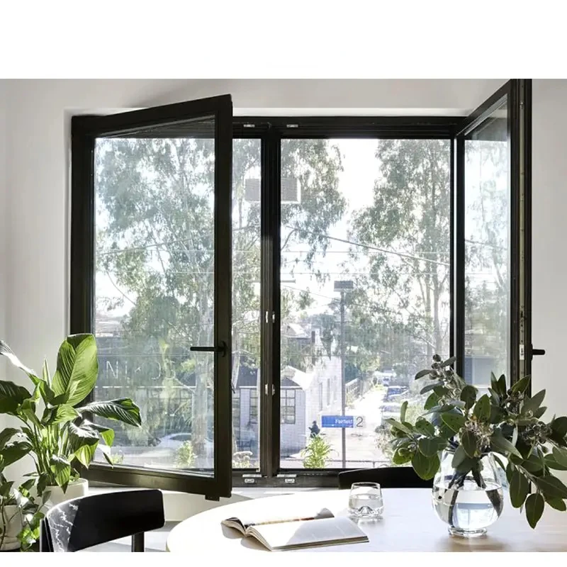 

Casement Window Customized Double Glazed Simple Design Aluminum Narrow Frame Balcony Fixed Window Aluminum Frame House Windows