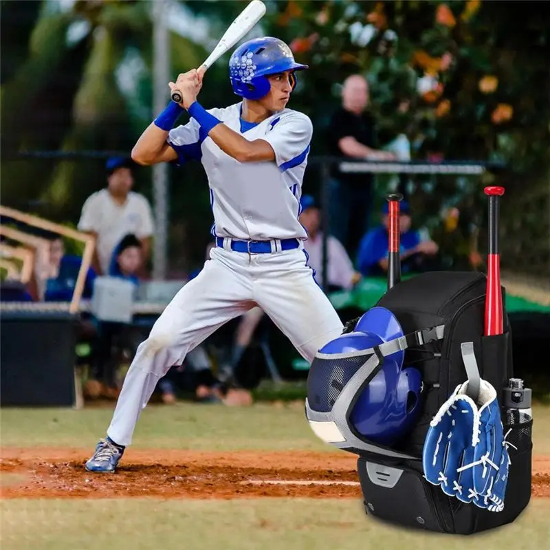 Large Capacity Baseball Softball Bag Hold Helmet 2 Tees Ball Bats Batting Glove Gear Outdoor Camping Bag Sport Organizer view 5