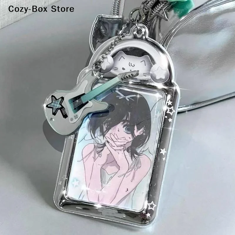 [ZY]Kawaii 3 Inch Photocard Holder Bag Pendant Photo Frame Picture Display Stand Card Holder Student Keychain For Bag[ZY] view 3