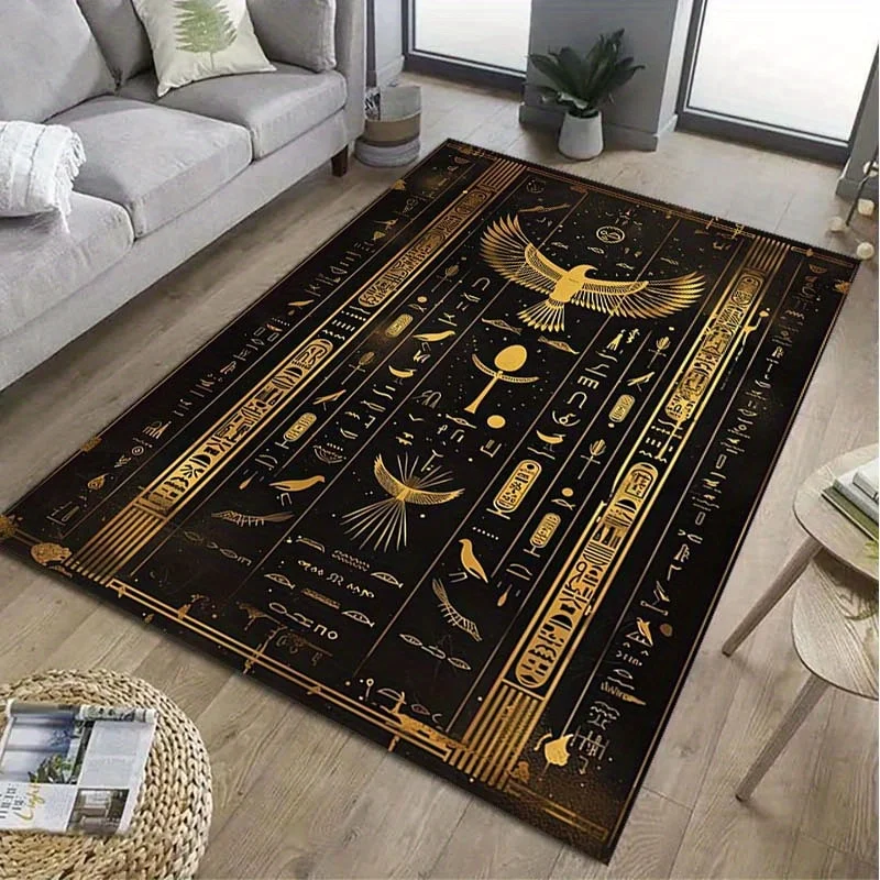 1pc Ancient Egypt Pattern Area Rug, Washable, Soft And Durable, Stylish Home Decor, Perfect for Living Room Patio Kitchen