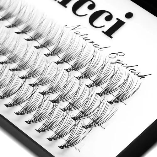 Imagen 2 del producto Kimcci 60 mechones/funda extensión de pestañas postizas naturales maquillaje 10P 3D extensión de pestañas individuales rusas pestañas de visón