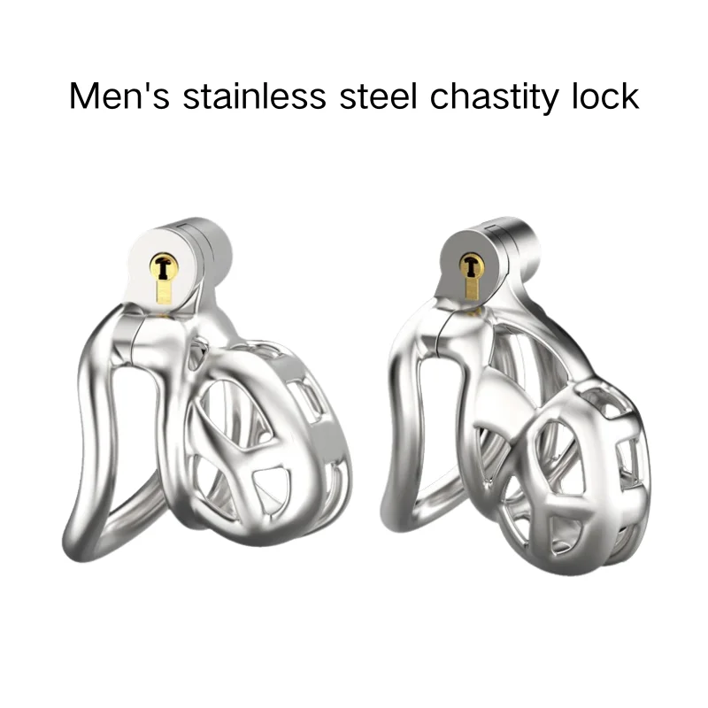 Stainless Steel Chastity Lock for Men Hand Polished Penis Cage Smooth Surface Adult Sexual Urethra Rings Belt for Auxiliary Toys