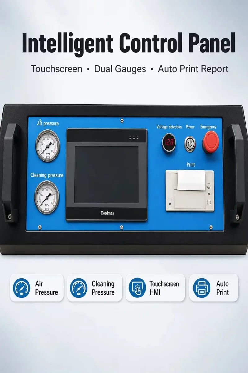 Diesel SCR DPF Cleaning Machine With Thermal Printer Touchscreen 4-in-1 Wash Dry Test Print For Cars Trucks