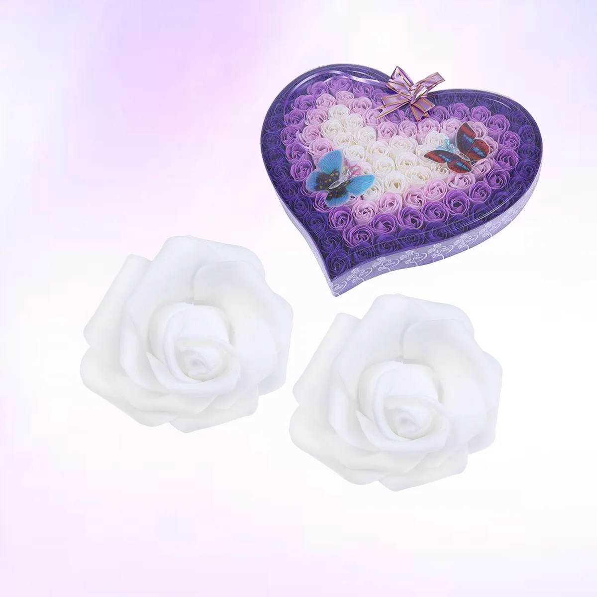 

50Pcs Foam Flower Heads Handmade Artificial Rose Decorative Wedding Party Home Use Flower Head Handmade Floral Decor