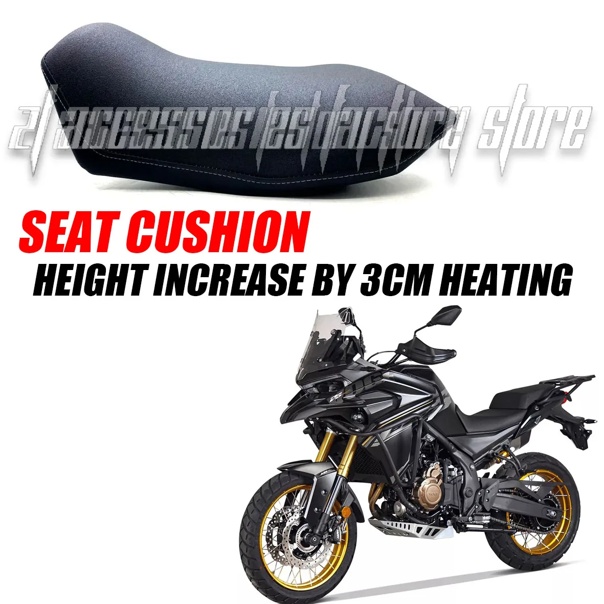 Neues bequemes beheiztes Sitzkissen mit 3 cm Höhenerhöhung für VOGE DS625X/DSX/625 Motorräder