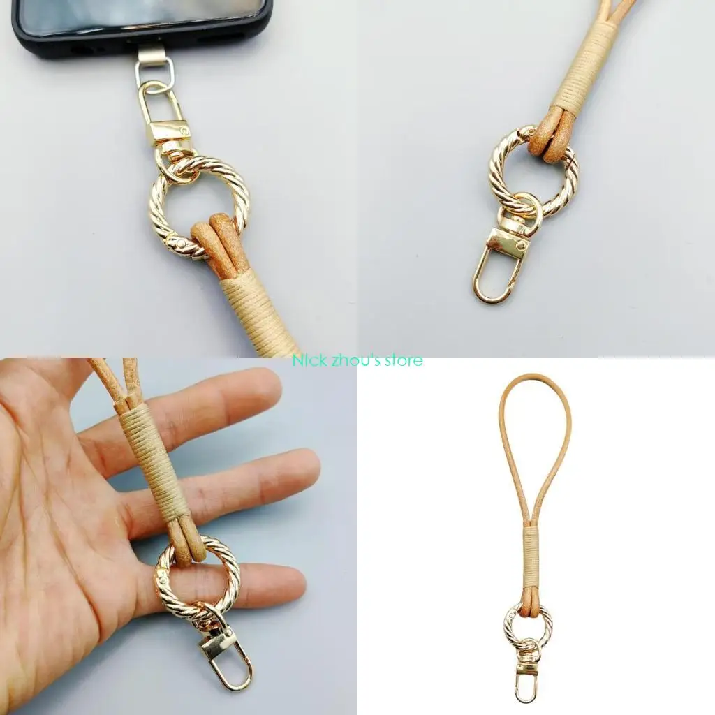 E15E Multifuntional Short Lanyard Fashionable Keyrings Creative Wrist Lanyard Suitable for Travel and Sports Activities