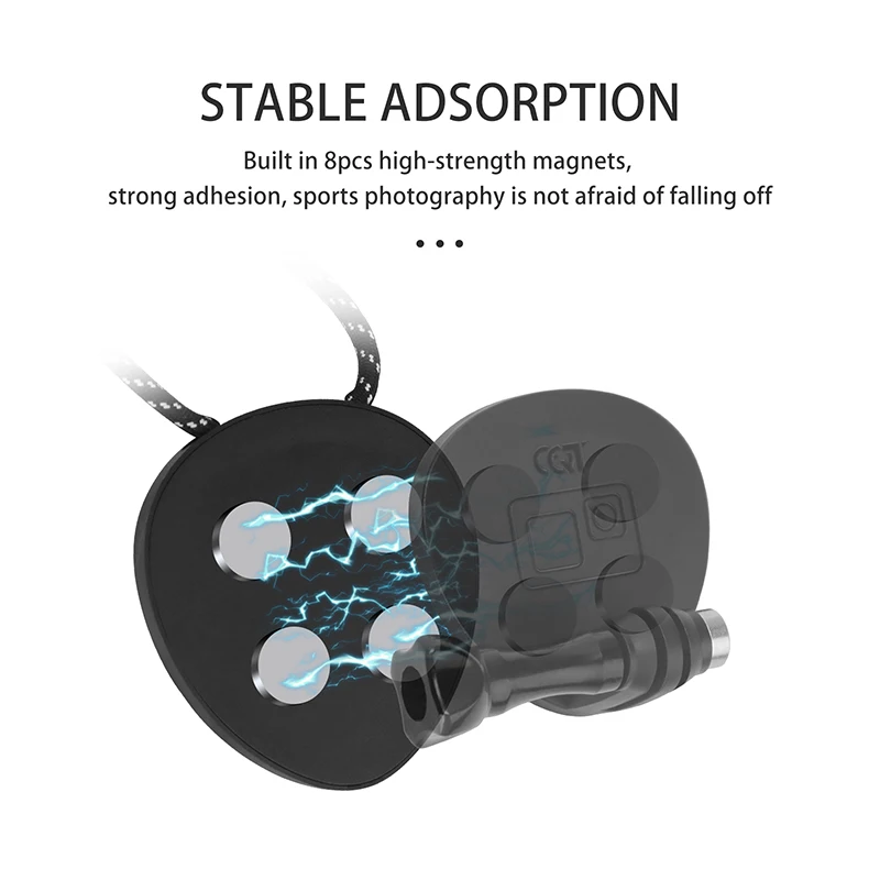 كاميرا رياضية مغناطيسية قوس الإفراج السريع ، تثبيت على الرقبة لبطل GoPro 13 ، Insta Ace ، DJI العمل 4 5 Pro ، إكسسوارات بوف