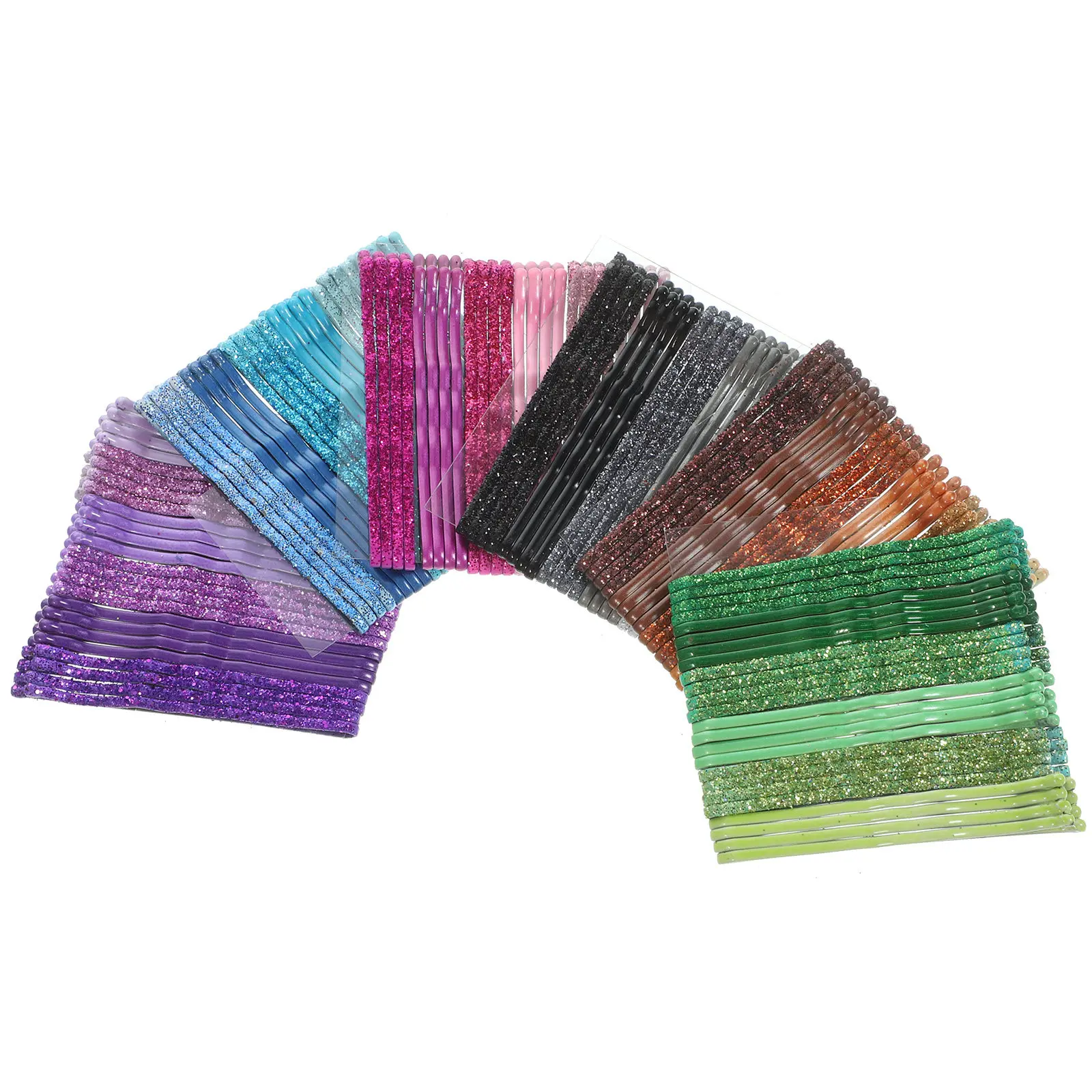 

144Pcs Glitter Hair Barrettes Metal Bobby Pins Crinkled Wave Texture Easy Styling Secure Hold Hair Accessories for Women Daily