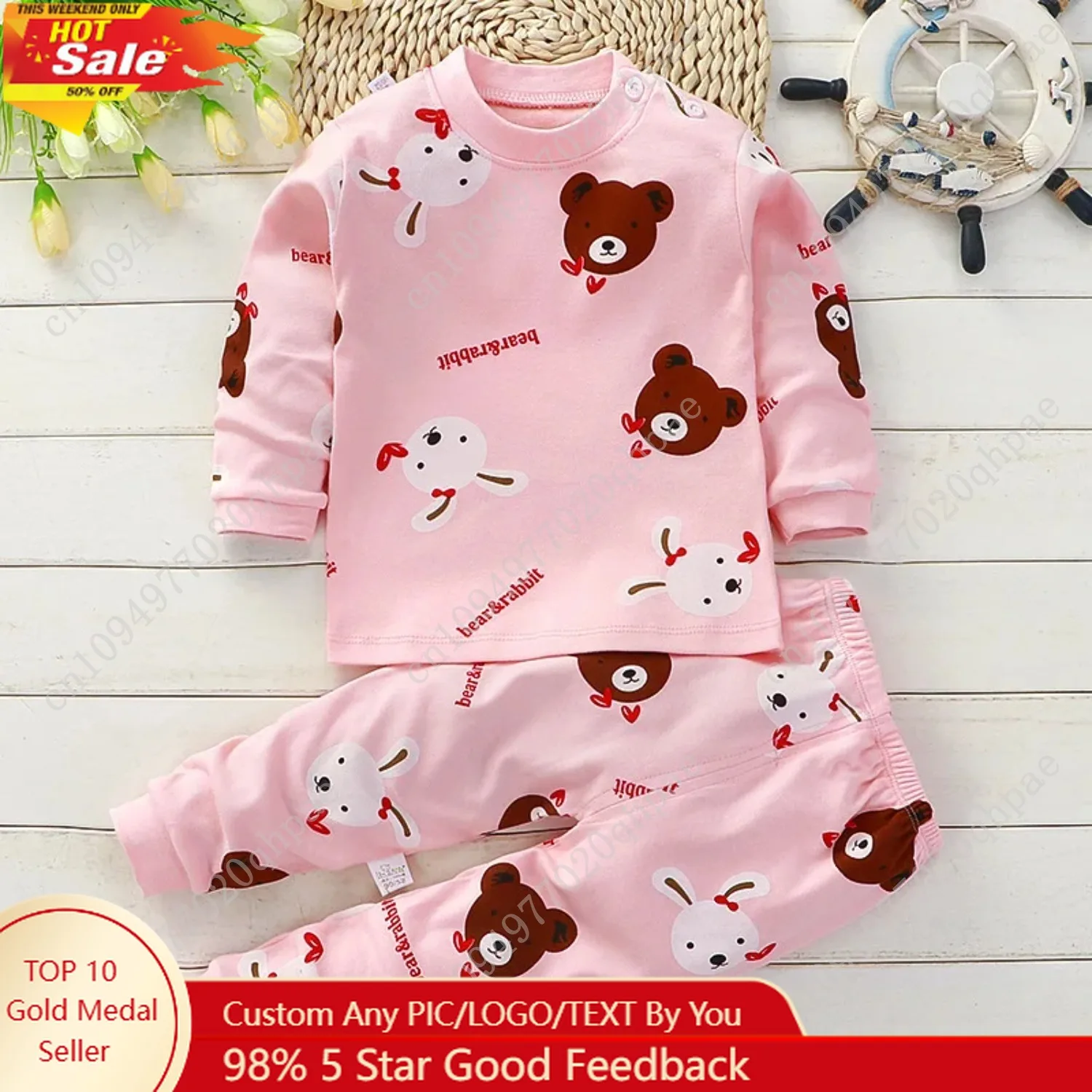 

Autumn Sleepwear Pajamas For Girls Boys Long Sleeve Tops+Pants Suits Fashion Home Clothing Baby Kid Sleep Costume