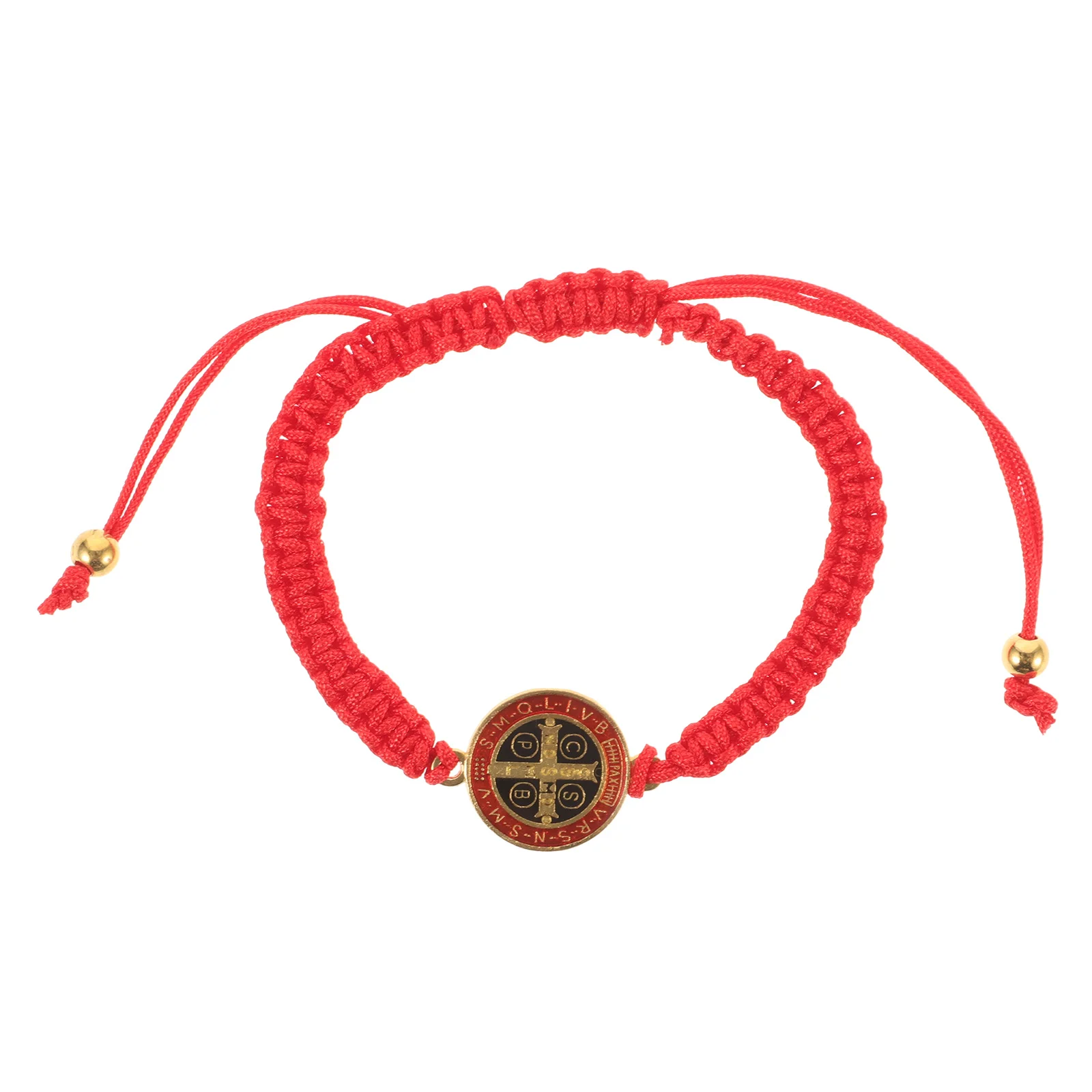 

Catholic Bracelet Virgin Mary Saint Benedict Bracelet Red String Braided Bracelet Adjustable Religious Bracelet Men