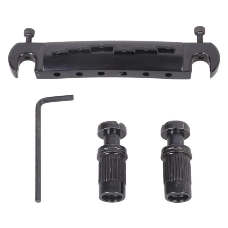 Wraparound Guitar Small Integrated Bridge Saddle Tailpiece for LP Electric Guitar Replacement Parts without Code