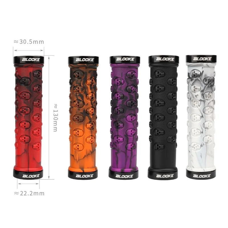 BLOOKE Bike Accessories Comfortable Non-Slip Bicycle Handlebar Grips with Double Lock-On, Shock-Absorbing Eco Rubber, Non-Sticky