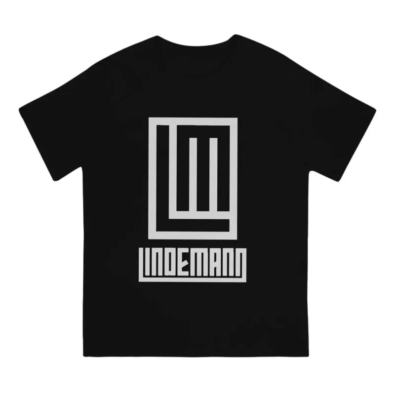 L-Lindemann Men's Creative T-shirt, Heavy Metal, Round Cage, Pure Cotton, Badge, Birthday Gifts, Outer Wear