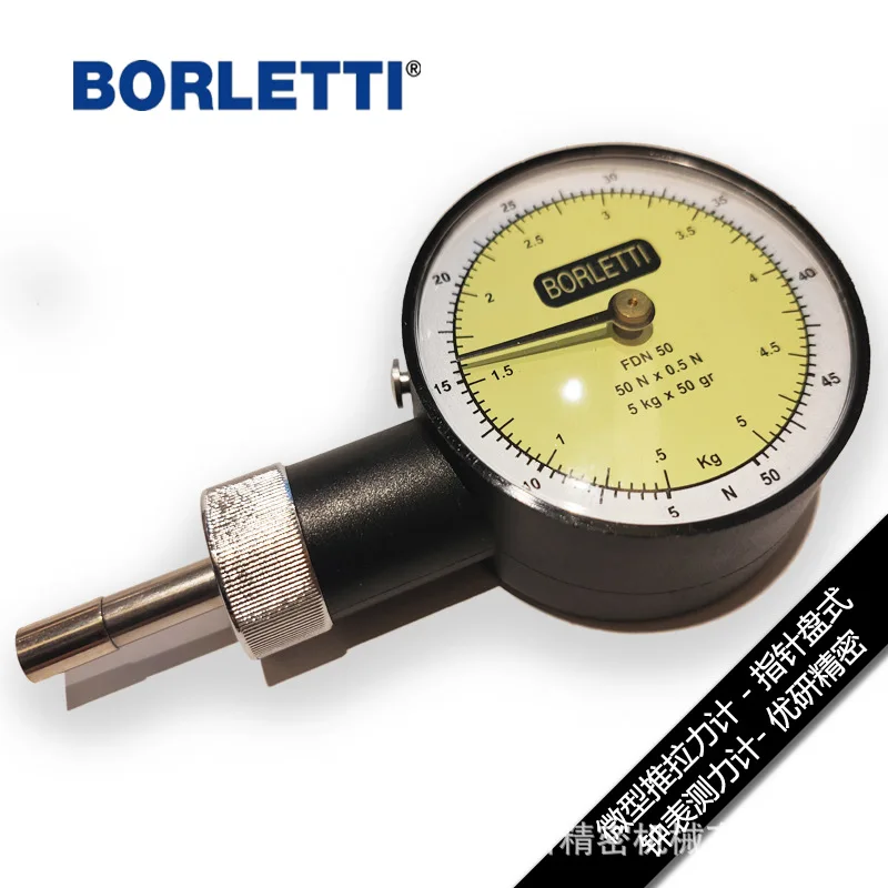 

Italian BORLETTI needle-disc push-pull force meter FDN-50 watch industry dynamometer