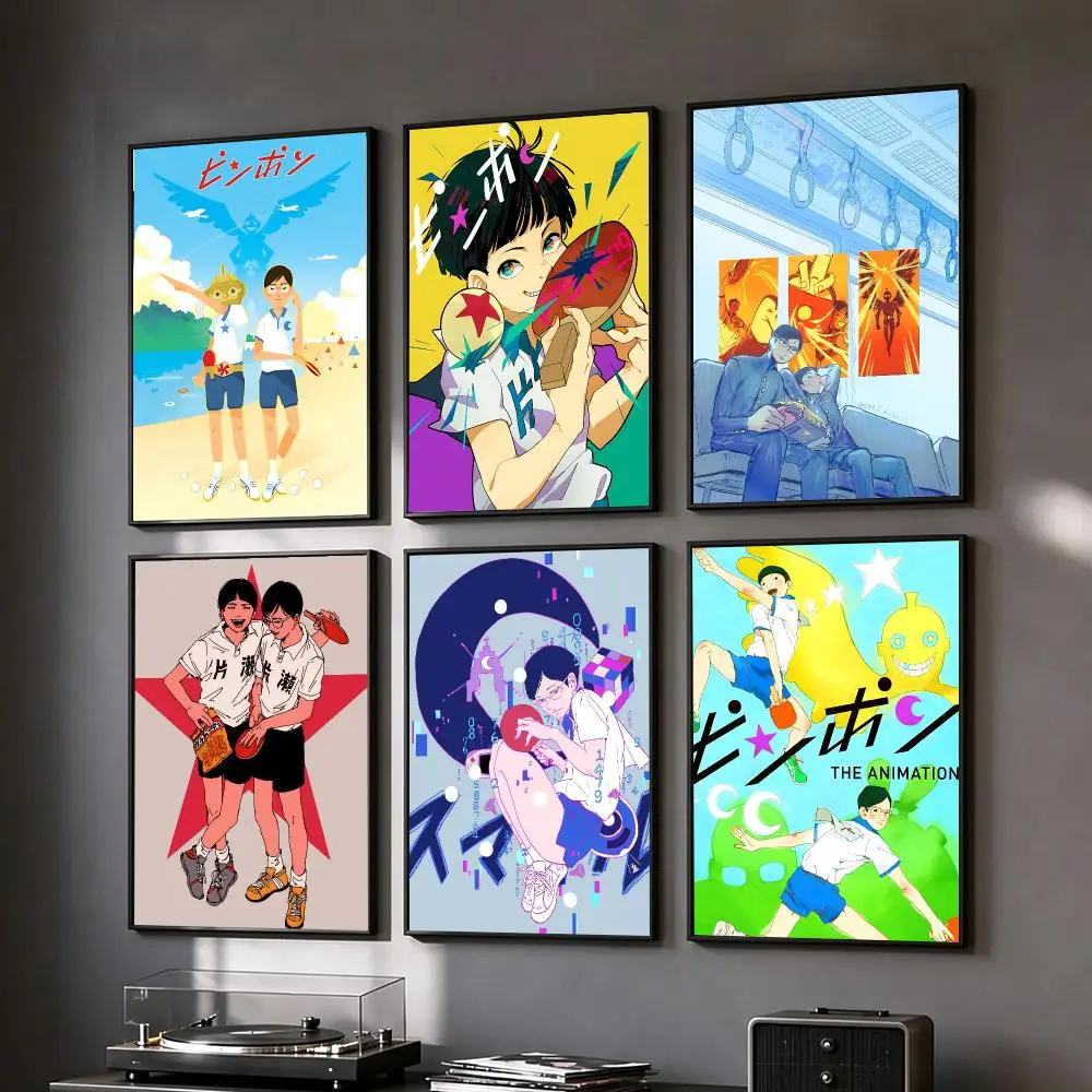 anime Ping Pong The Animation New Arrival Popular Art Print Poster HD Wall Art Sofa Home Decor Gift For Fans