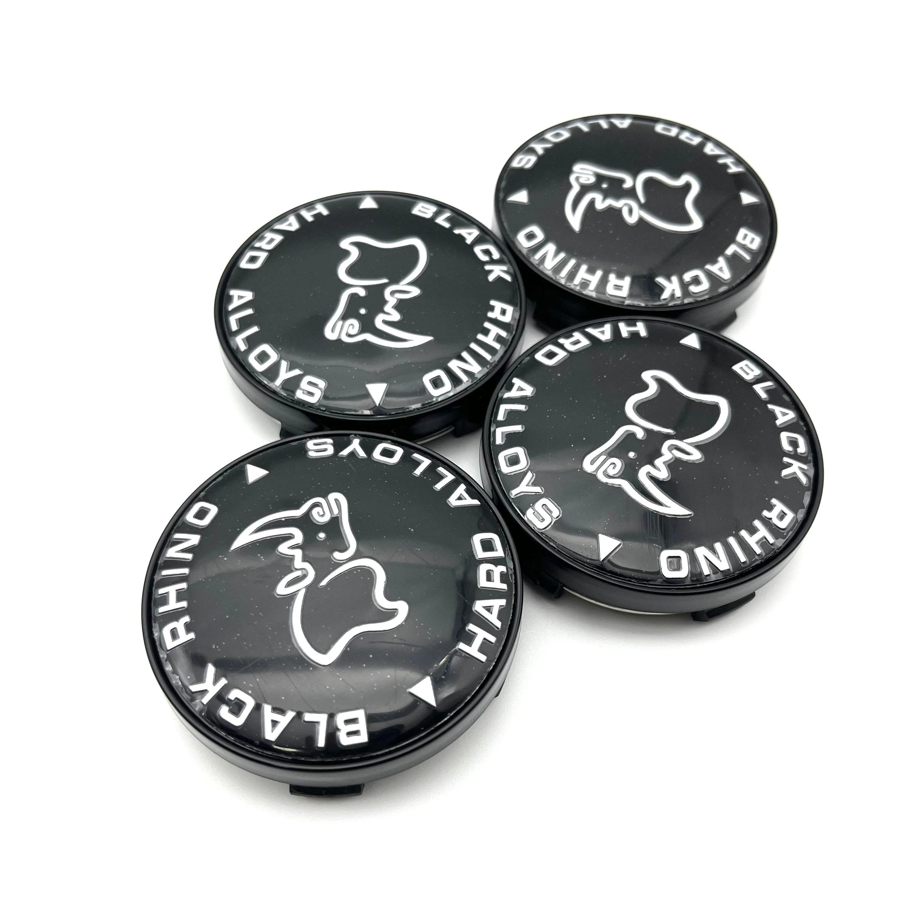 4Pcs/Set 56mm 60mm Black Rhino Emblem Logo Car Wheel Center Caps Rim Hub Cover Badge Styling Auto Accessories