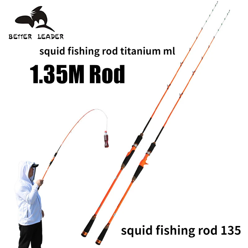 

1.35m Short Raft Fishing Rod Ultralight High Strength Carbon Jigging Squid Fishing Rods Max Drag 10kg Ceramic Guide Trout Rods