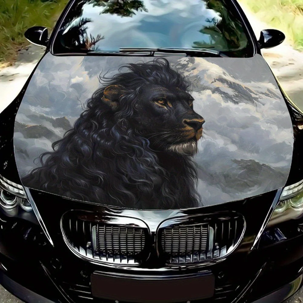 

Exquisite lion animal pattern car vinyl wraps, car hood packaging decals, quality choice.