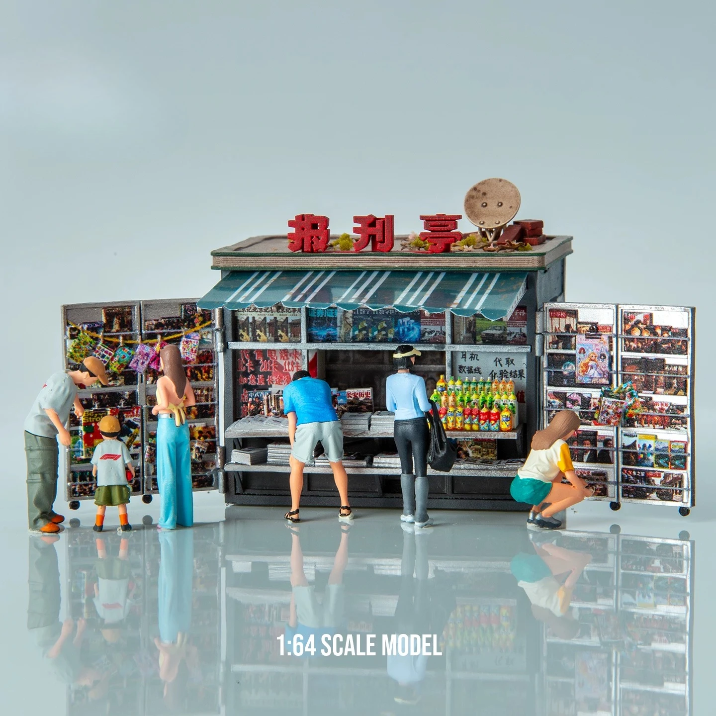 diorama-a-l'echelle-1-64-modele-de-scene-de-vendeur-ambulant-miniature-scene-de-rue-ancienne-de-la-ville-kiosque-a-journaux-garage-accessoires-de-modelisme-jouets-cadeaux