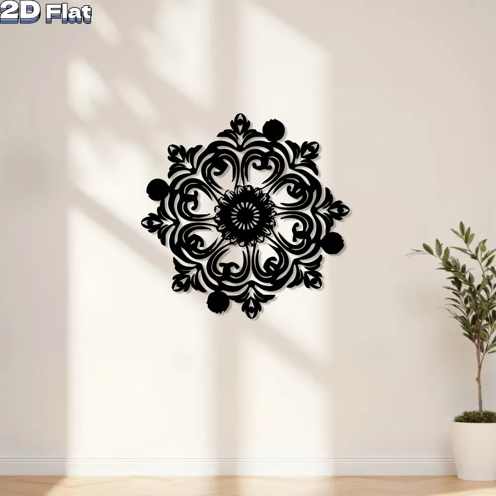 CIFbuy Mandala Iron Wall Art Metal Mural for Bedroom Garden Fence Home Indoor Outdoor Ornament Rustic Hanging Plaque Craft