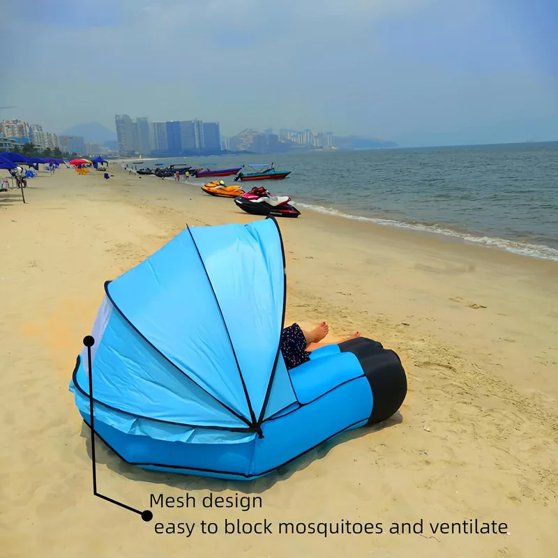 Colchón inflable portátil para exteriores, sofá, playa, Picnic, cama de Camping, sombrilla, cojín para piscina, novedad de 2023