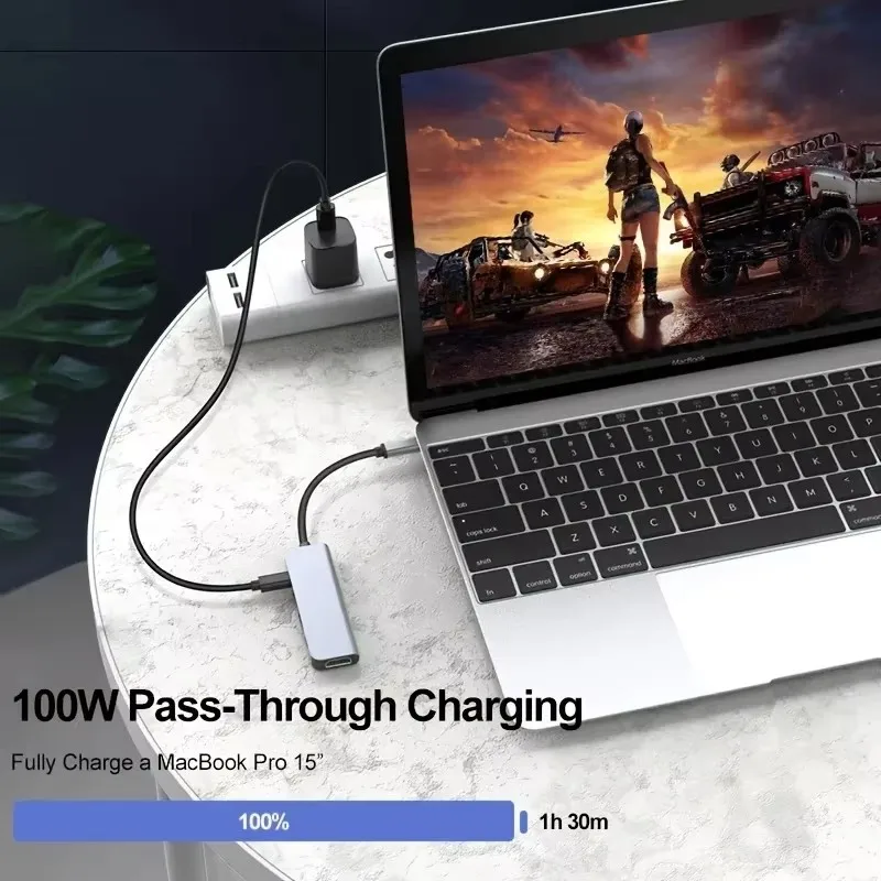 USB C Hub إلى 4K HDMI متوافق مع USB 3.0 2.0 Type C PD جهاز شحن لماك بوك آي باد برو سامسونج ديكس TV العارض الماوس