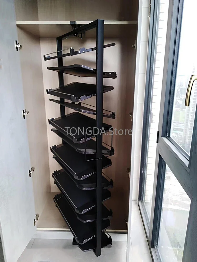 Rotating Shoe Cabinet Storage Shoe Rack 360-Degree Hallway Rotating Shoe Rack Large Capacity 15-Layer 60 Pairs