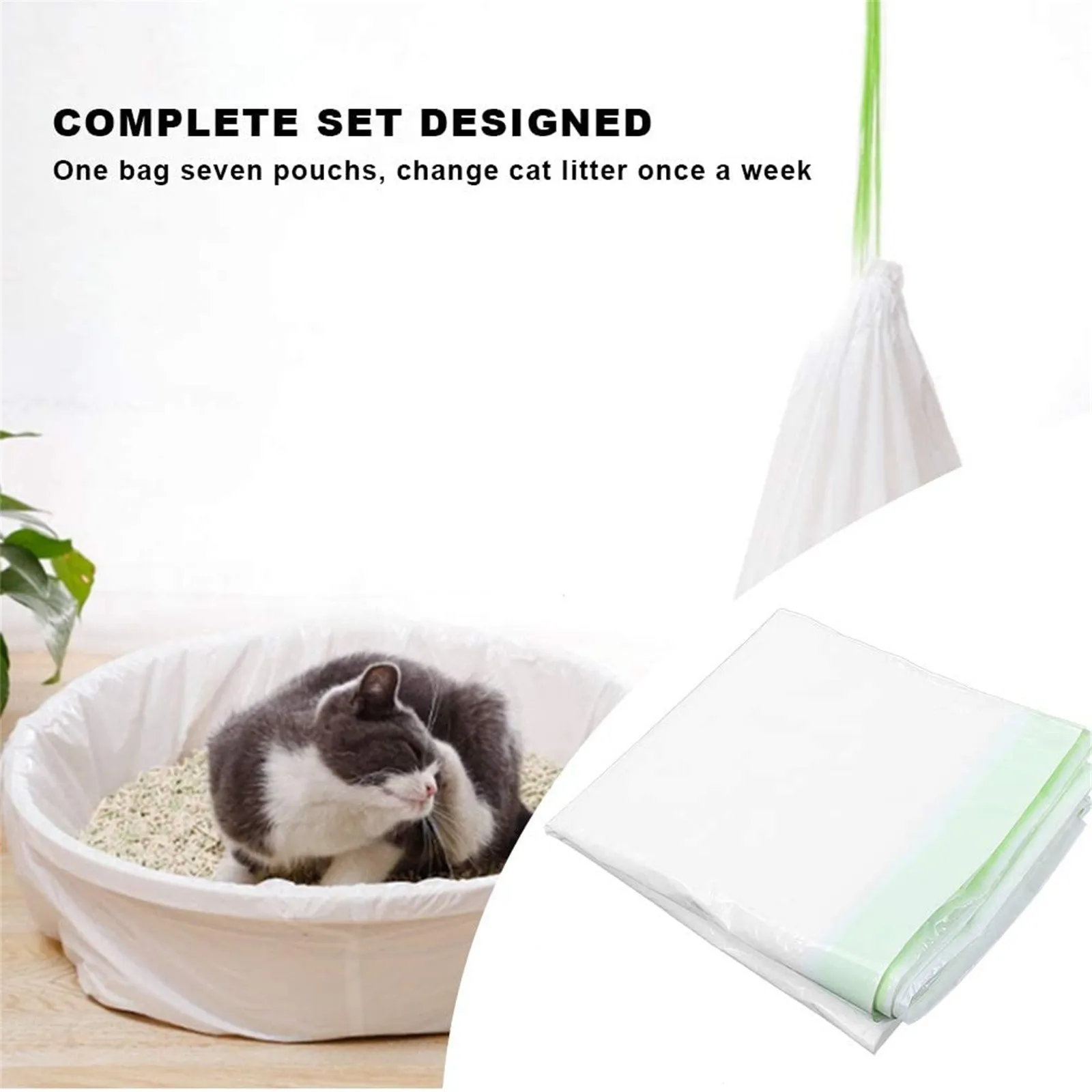 Cat Litter Bag Pet Portable Garbage Bag Pickup Bag Cat Poop Bag Pet Cleaning Practical Cat Toilet Bag Thick Cat Litter Box Bag