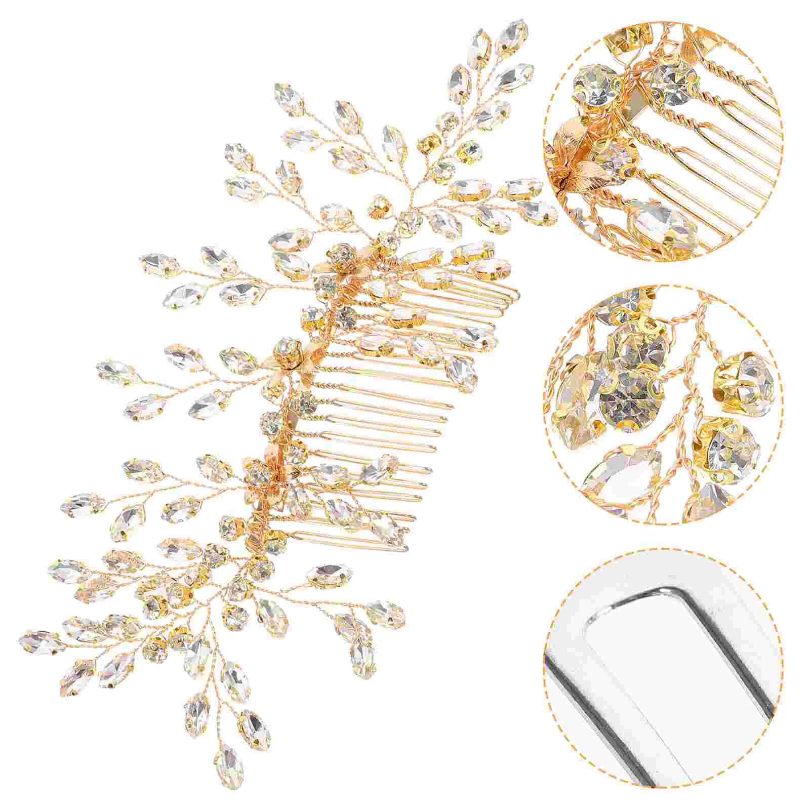 

Hair Comb Accessories Rhinestone Bride Prom Wedding Bridal Hairpiece for Brides Headpieces