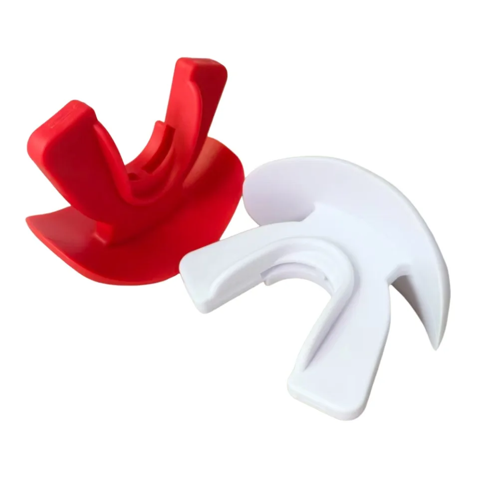 واقي الفم على طراز الرجبي الأمريكي باللون الأحمر مع أشرطة واقي الفم للملاكمة وواقي حماية الأسنان للبالغين والأطفال #5