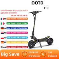 OOTD T10  Adult Electric Scooter 900W 48V13Ah Battery City commuting E-Scooter 11 Inch off road pneumatic tires EScooter