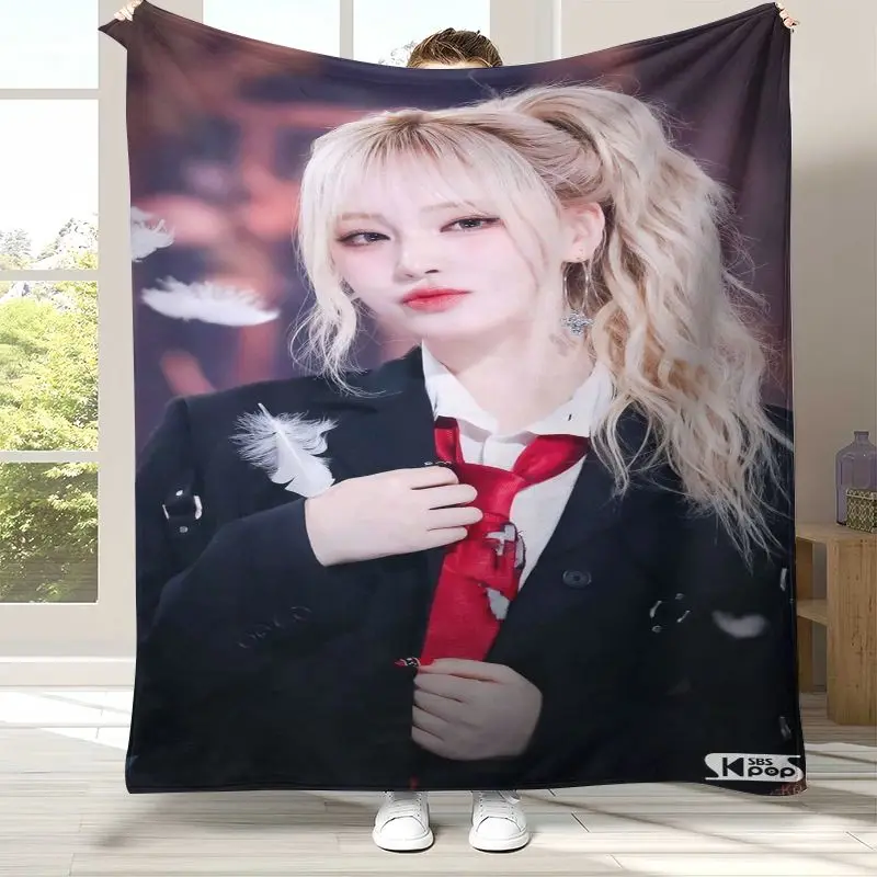 Fashion Kpop Group I-Ive Girls Soft Flannel Throw Blanket,Cozy Warm Blanket for Bed,Sofa,Living Room,Picnic,Camping,Home Decor