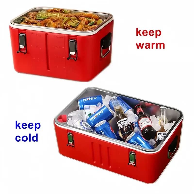 Large Capacity Stainless Steel Casserole Thermal Insulation Food Storage Container for Restaurant Camping High Quality