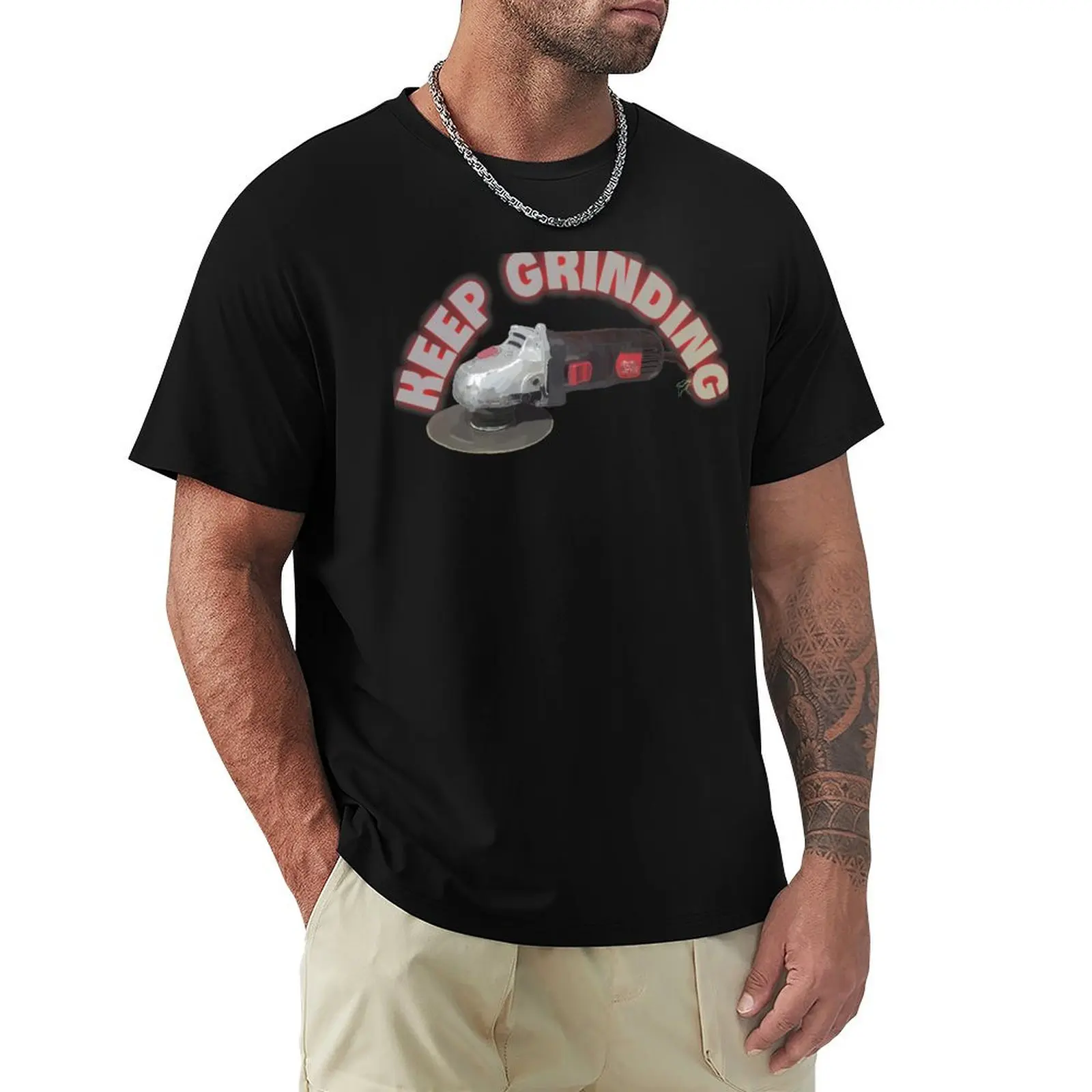 keep grinding angle grinder T-Shirt Breathable Mesh Panel T-Shirt