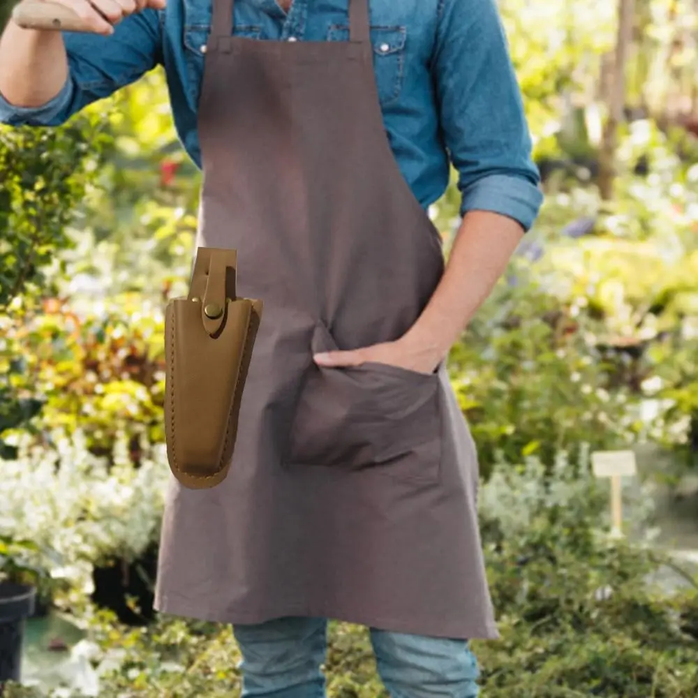 Durable Leather Pruning Tool Bag Portable Buckle Closure Pliers Storage Pouch Electrician Waist Holder Gardening